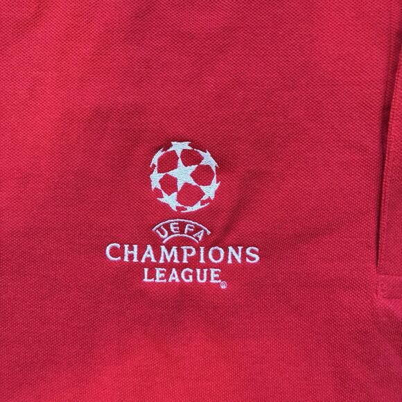 Arsenal FC Futbol UEFA Polo Shirt Men Medium Red Soccer Premier League Logo - Picture 6 of 9